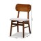 Baxton Studio Euclid Mid-Century Modern Grey Fabric and Walnut Brown Finished Wood 2-Piece Dining Chair Set 184-11647-Zoro - alternate 4